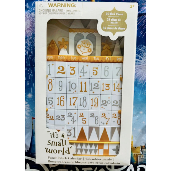 2023 Disney Parks It’s A Small World Clock Puzzle Block Calendar New - Picture 3 of 6
